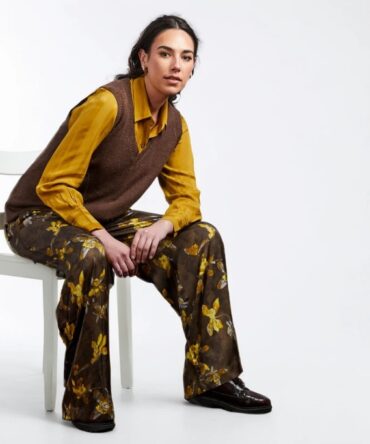 Wild Orchid Pleat Palazzo