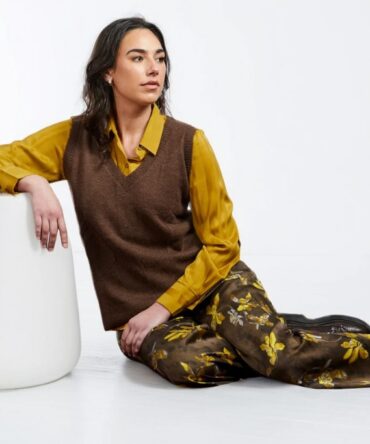 Wild Orchid Pleat Palazzo